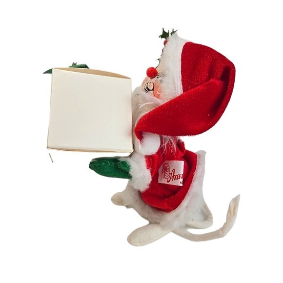 Vtg Annalee‎ Mobilitee Santa Mouse w/Gift 1994 Made in USA 6" Rare - Picture 7 of 10